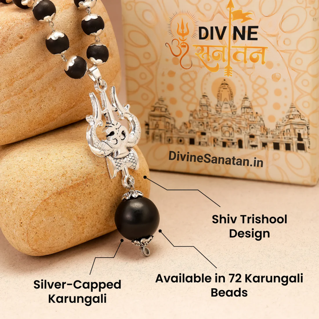 OM Shiva Trishool Karungali Mala