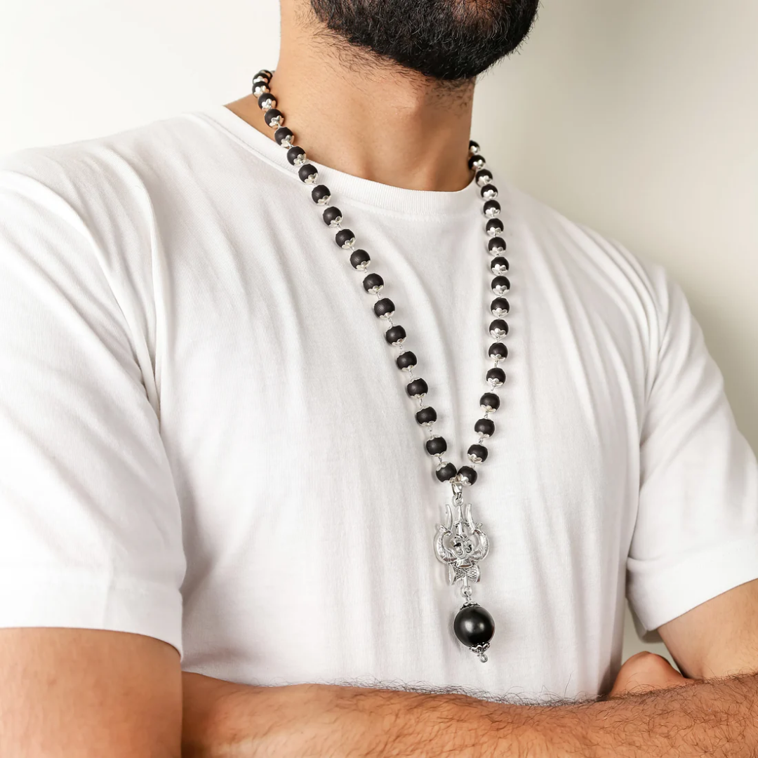 OM Shiva Trishool Karungali Mala